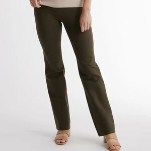 NWT Quince | Ultra Stretch Ponte Bootcut Pant Petite Olive Womens XL